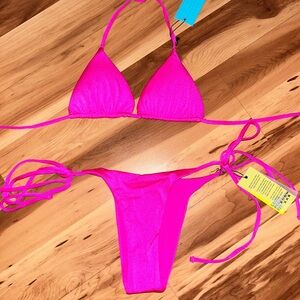 One One swim Pink String Bikini